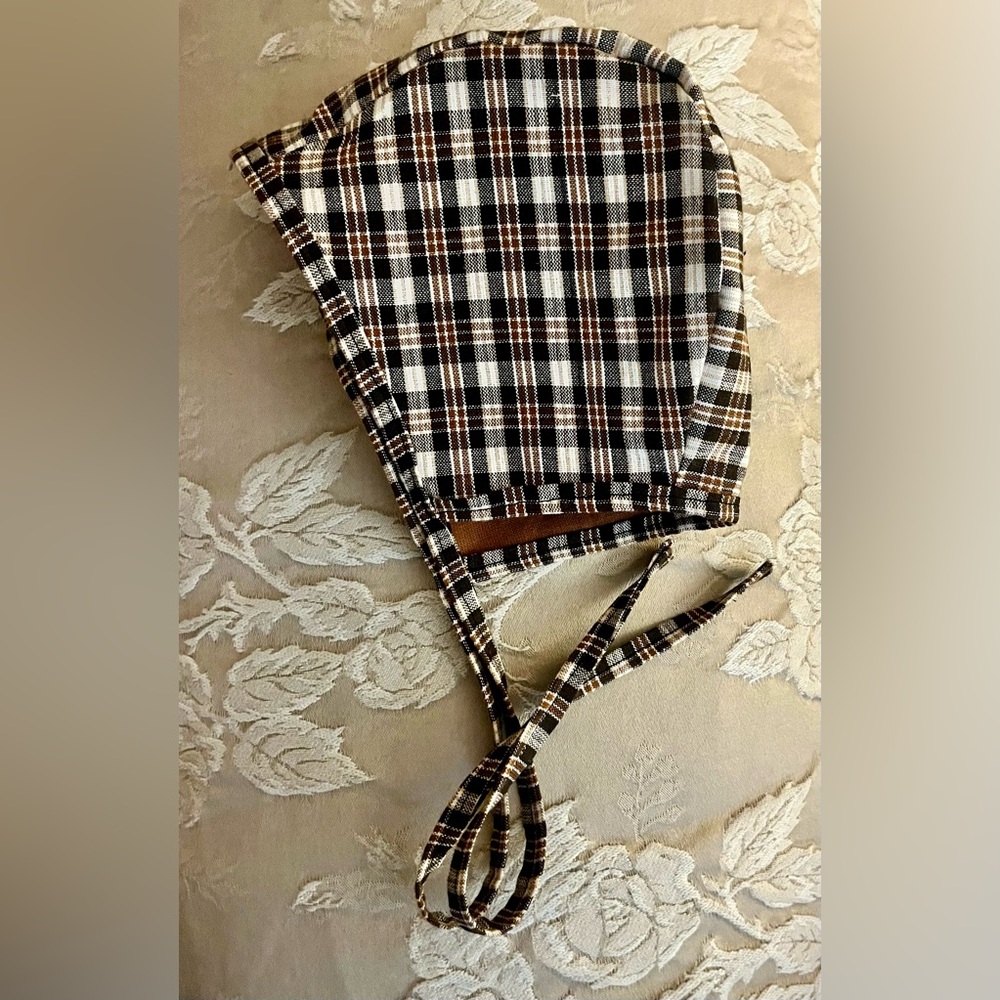 Handmade 100% Cotton Reversible Baby Bonnet ❤️